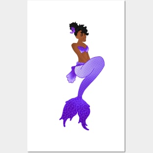Purple Mermaid V2 Posters and Art